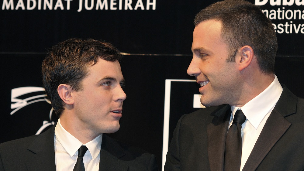Actors Ben and Casey Affleck arrive for the opening ceremony of the 5th edition of the Dubai International Film Festival