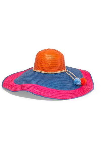 SOPHIE ANDERSON Corozon pompom-embellished woven straw hat_net a porter_283_resultado