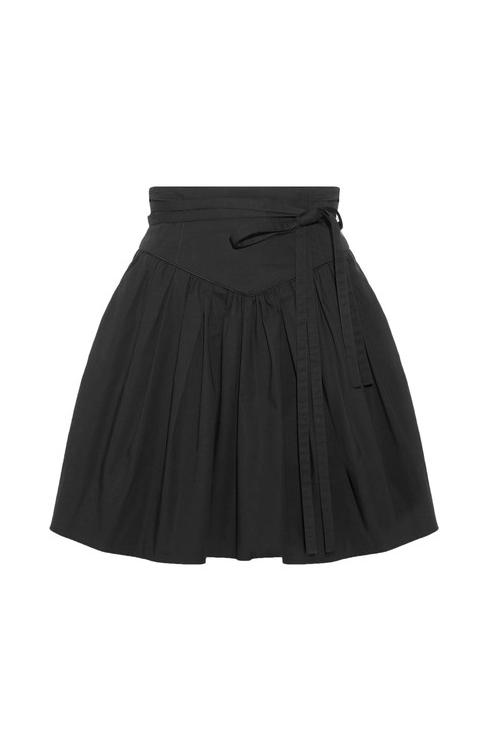 Belted gathered stretch-cotton poplin mini skirt Marc Jacobs, Net a porter, €310 (algodão e spandex)