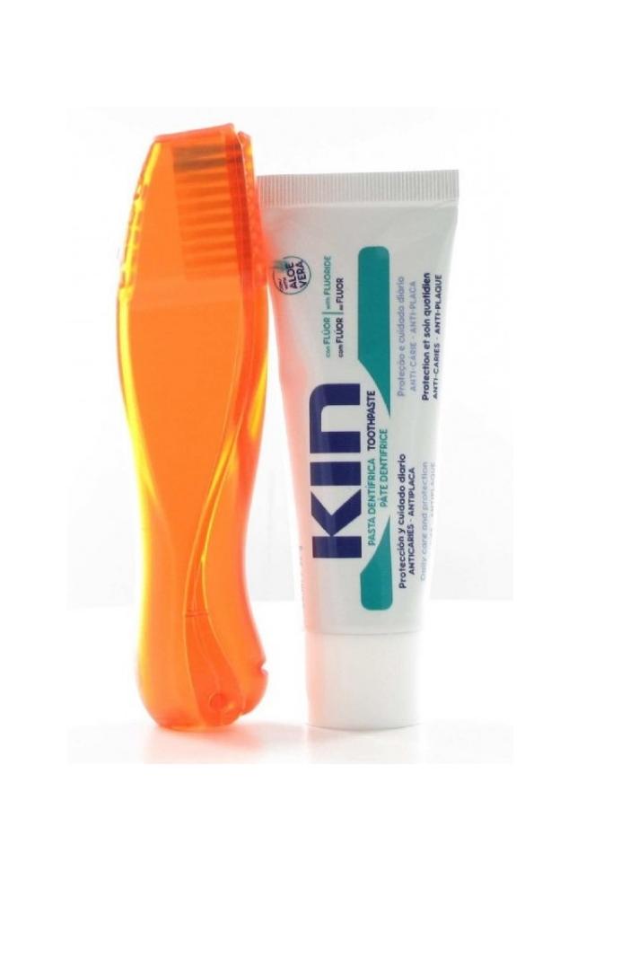 Kin Kit Viagem Escova de Dentes + Pasta Dentífrica 1 escova de dentes + 1 pasta de dentes (25 mL), farmácias, preço sob consulta