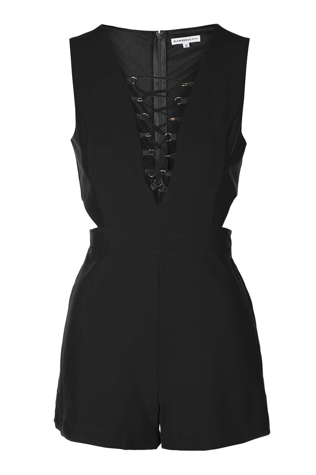 Lace-Up Playsuit by Glamorous Petites, Topshop, €46