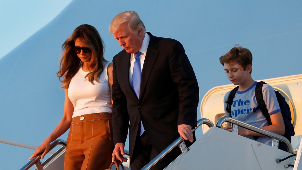 President Donald arrives at Joint Base Andrews