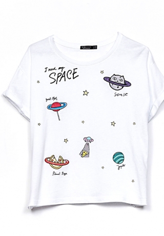 T-shirt-remendos-planetas,-Bershka,-€12,99