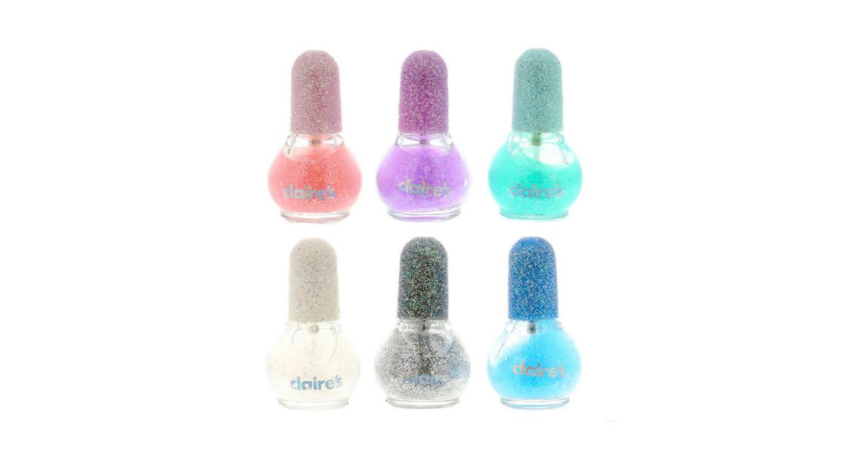 6 Pack Kids Water Based Glitter Nail Polish, Claire’s, €9,99