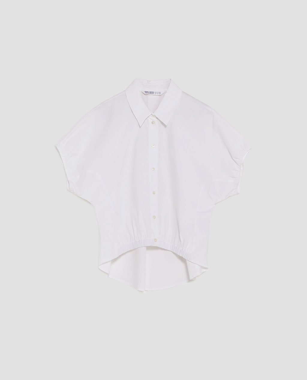 camisa popelina assimétrica, Zara, €22,95