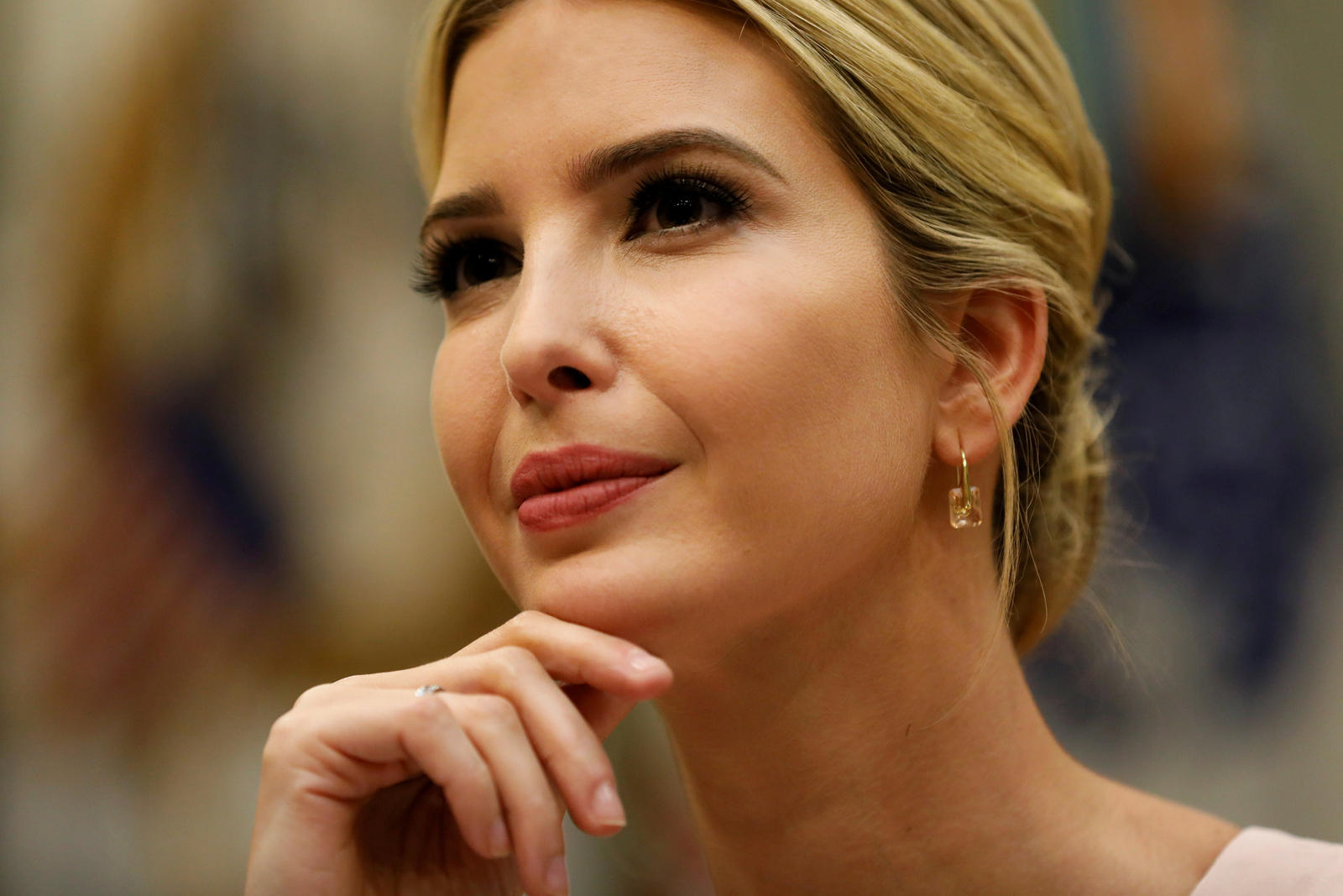 Ivanka Trump leads a listening session with military spouses at the White House in Washington