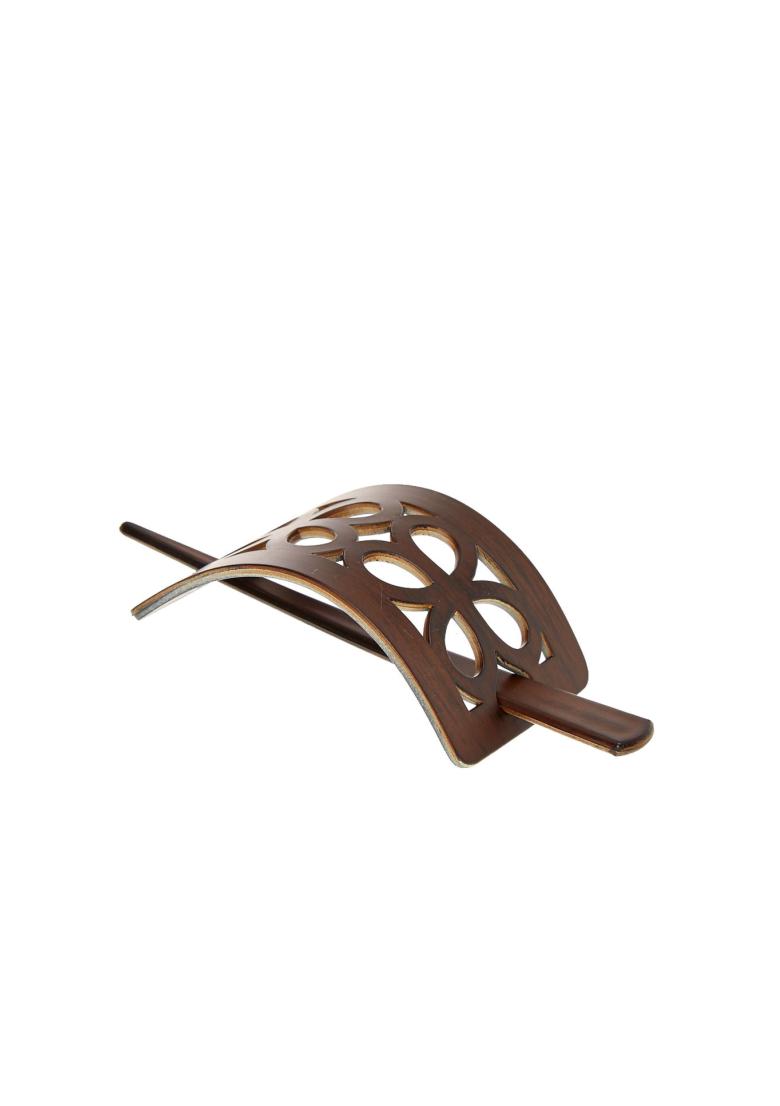 Brown Faux Wood Filigree Bun Cover with Stick, Claire’s, €5,99