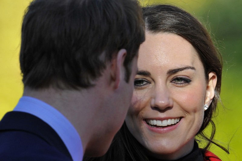 Britain’s Prince William and his fiancee Kate Middleton visit St. Andrews University in Fife