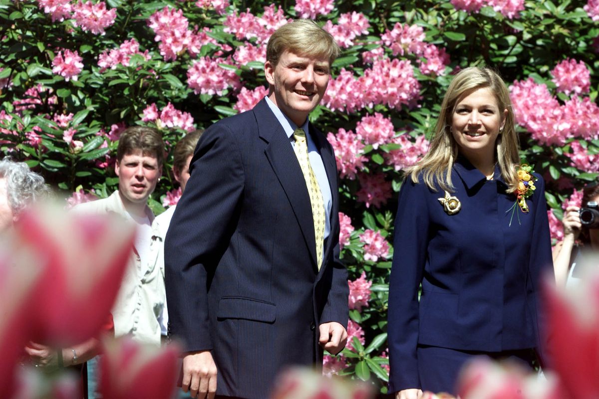 Crown Prince Willem Alexander and his Argentine fianc?e Maxima Zorreguieta visited the flowerparc ‘K..