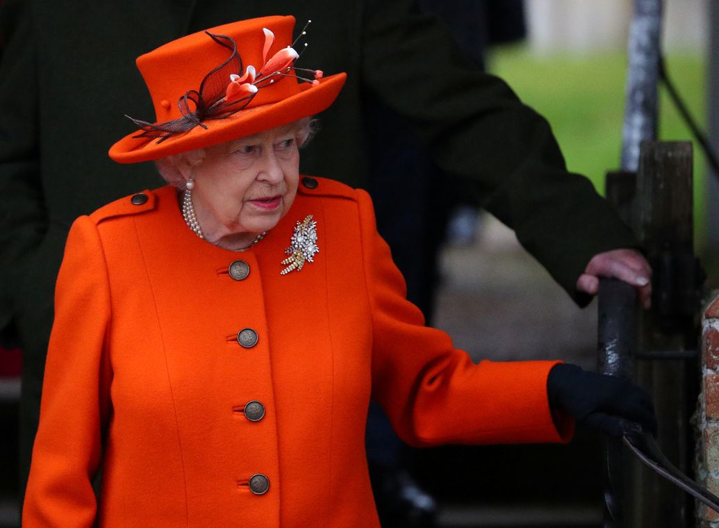 Britain’s Queen Elizabeth leaves St Mary Magdalene’s church after the Royal Family’s Christmas Day service on the Sandringham estate in eastern England
