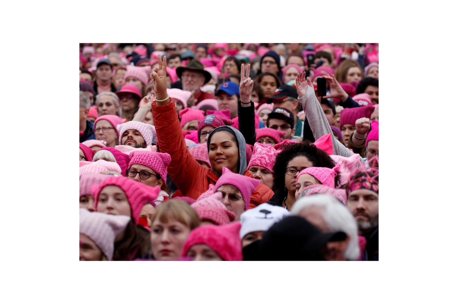 People gather for the Women’s March in Washington
