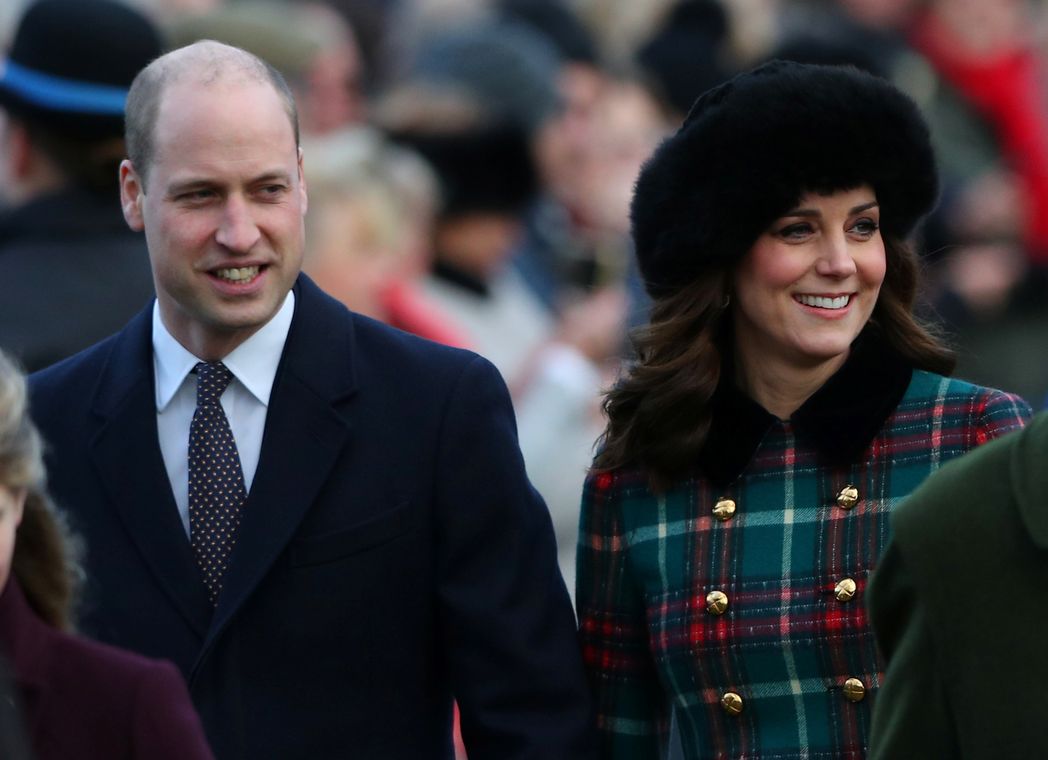 Britain’s Prince William and Catherine, Duchess of Cambridge arrive at St Mary Magdalene’s church for the Royal Family’s Christmas Day service on the Sandringham estate in eastern England