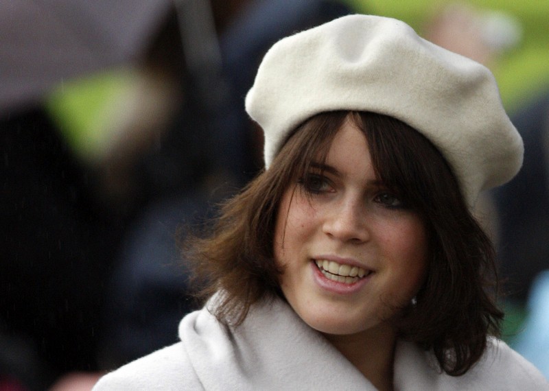 Britain’s Princess Eugenie attends the annual Christmas service at Sandringham Church in Norfolk, eastern England