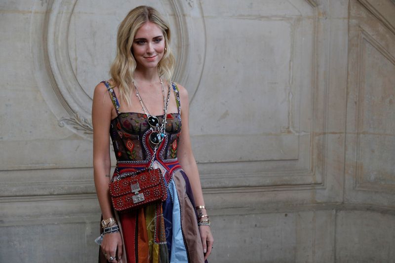 Fashion blogger Chiara Ferragni poses during a photocall before the Spring/Summer 2018 women’s ready-to-wear collection show for fashion house Dior during Paris Fashion Week