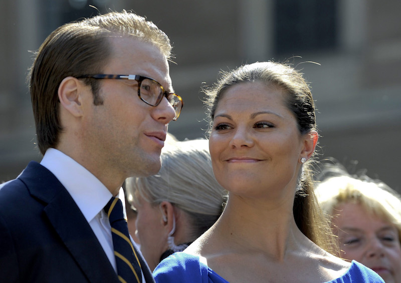 Crown Princess Victoria shares a joke with Prince Daniel in Stockholm