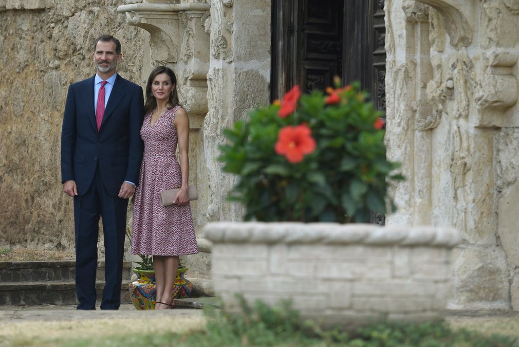 Spain’s King Felipe and Queen Letizia visit the San Antonio Missions in San Antonio, Texas