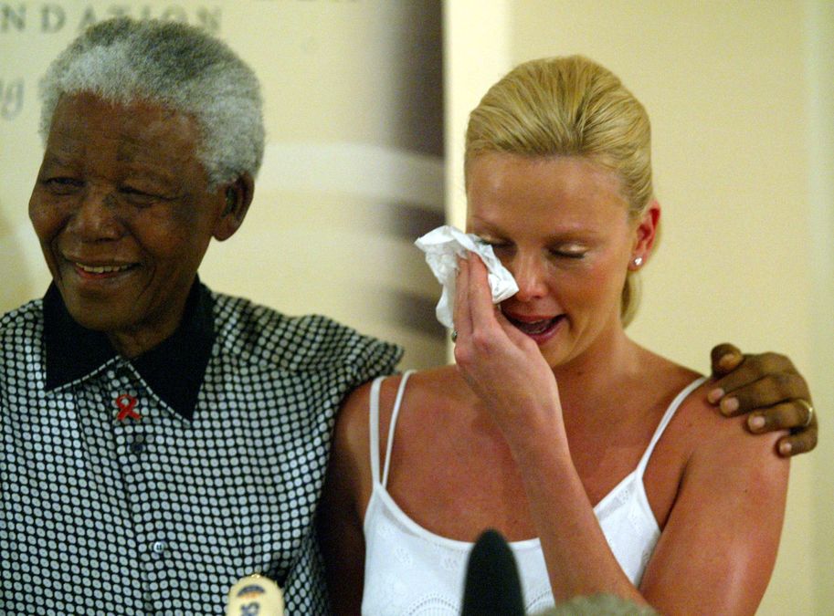 SOUTH AFRICAN ACTRESS THERON WEEPS WHEN SHE MEETS FORMER PRESIDENT MANDELA AT HIS FOUNDATION …