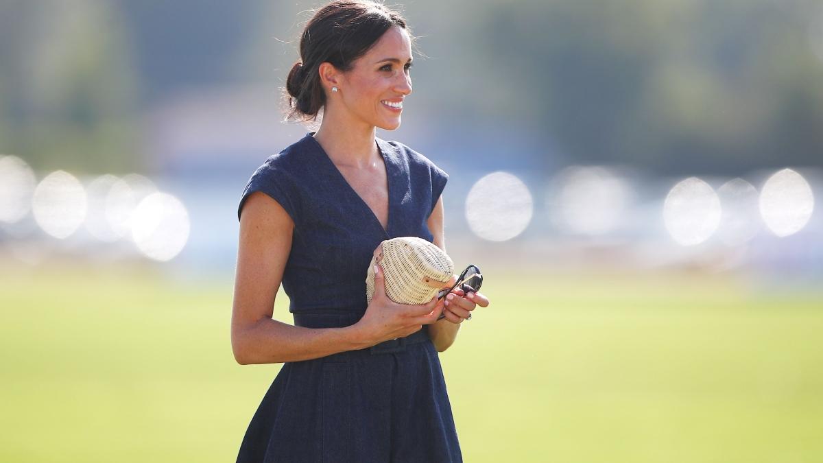 Meghan the Duchess of Sussex attends the presentation after a charity polo match in Windsor