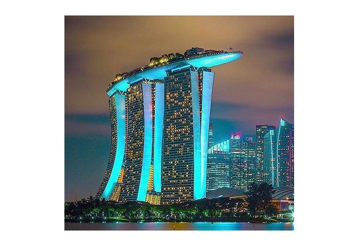 Singapura. O hotel Marina Bay Sands é um local super instagramável e conta com mais de um milhão de publicações no seu hashtag. @houses
