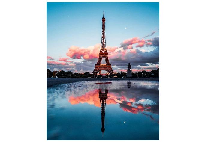 Torre Eifell, França, Paris. O hashtag deste local tem praticamente 600 mil publicações. Fotografia de @unlimetedfrance