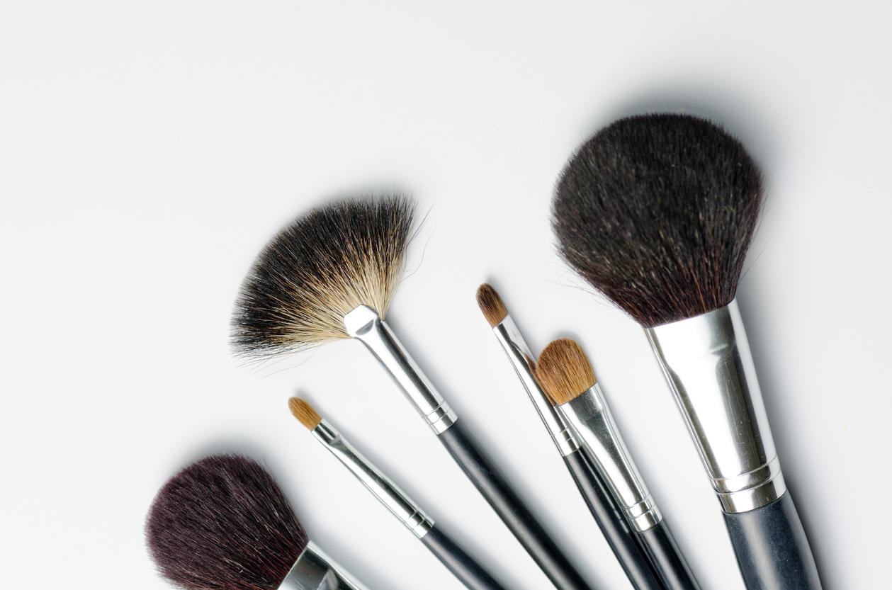 Make up brushes, isolated on white