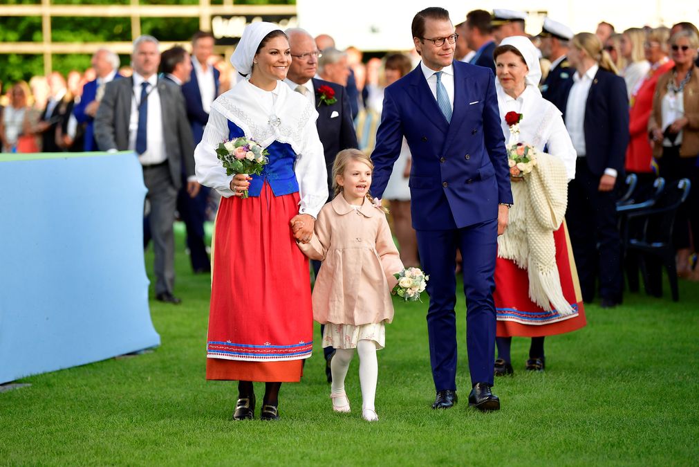 Crown Princess Victoria, Princess Estelle, Prince Daniel, King Carl Gustaf and Queen Silvia leave the celebrations of Crown Princess Victoria’s 40th birthday, Borgholm