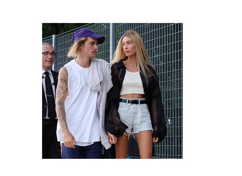 Justin Bieber e a noiva, Hailey Baldwin, no New York Fashion Week. (Instagram oficial do evento)