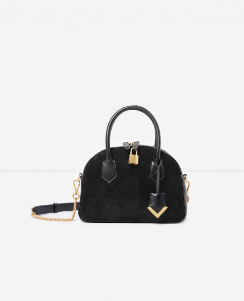 Medium black suede bag Irina by The Kooples, €368