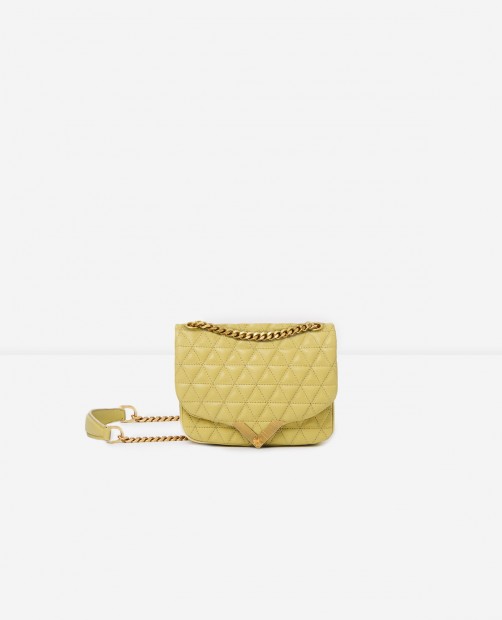 Mini yellow leather bag Stella by The Kooples, €358