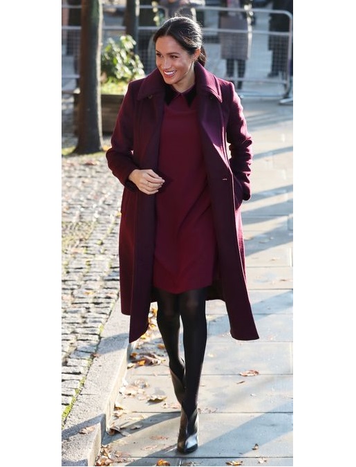 Meghan, the Duchess of Sussex, arrives to visit The Hubb Community Kitchen, in London