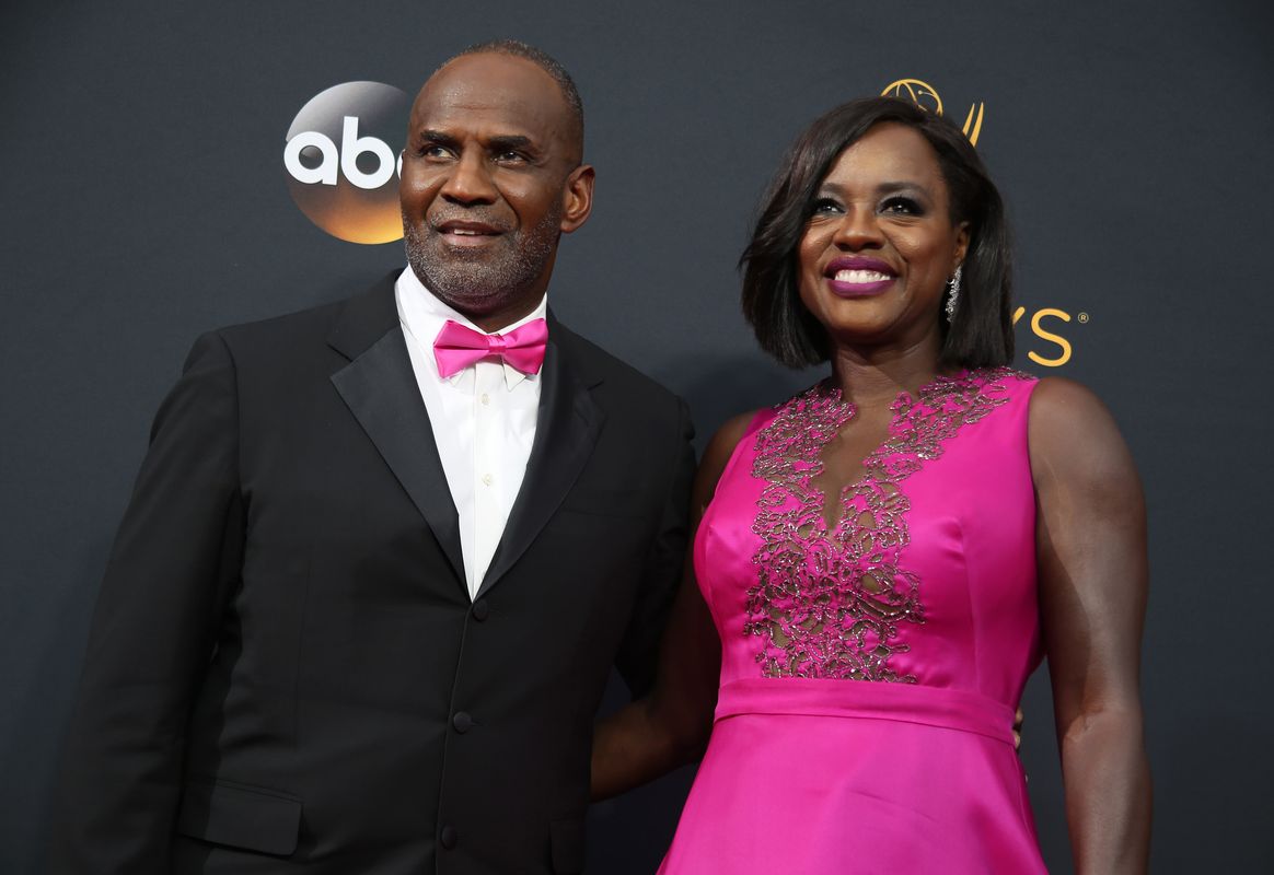 Actress Viola Davis and husband Julius Tennon arrive at the 68th Primetime Emmy Awards in Los Angeles, California