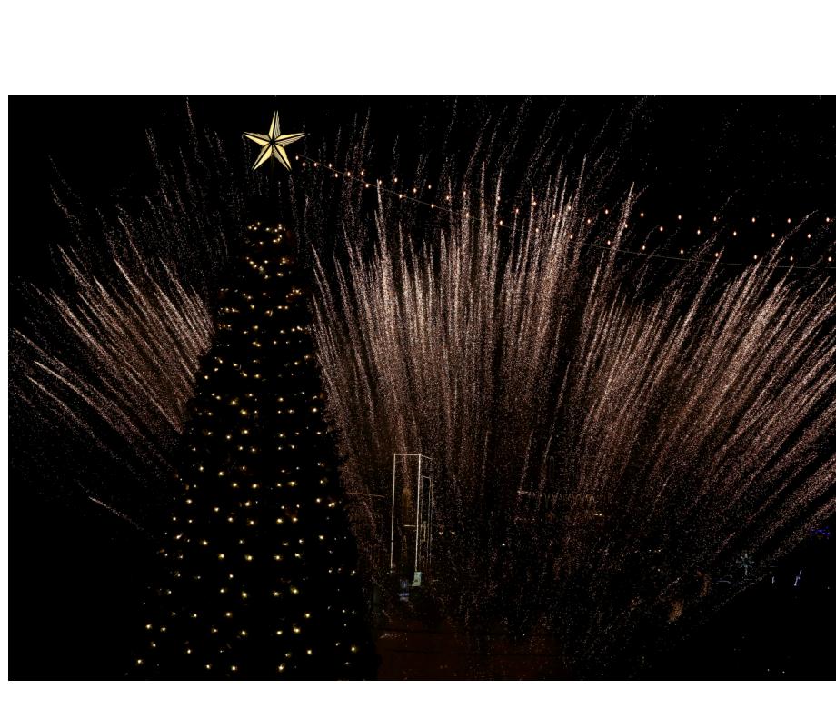 Fireworks explode as a Christmas tree is illuminated in Byblos city in northern Lebanon, November 30, 2018. REUTERSJamal Saidi