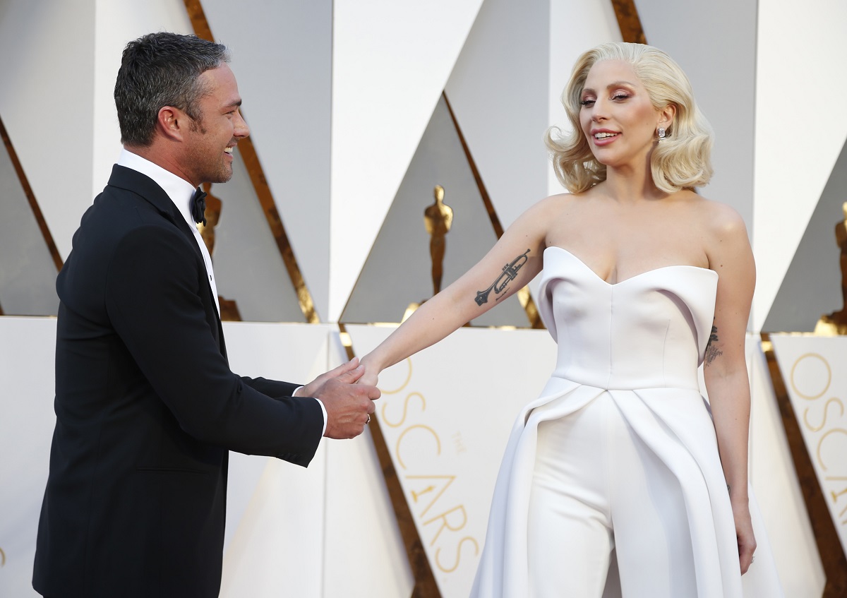 Presenter Gaga arrives with boyfriend Kinney at the 88th Academy Awards in Hollywood