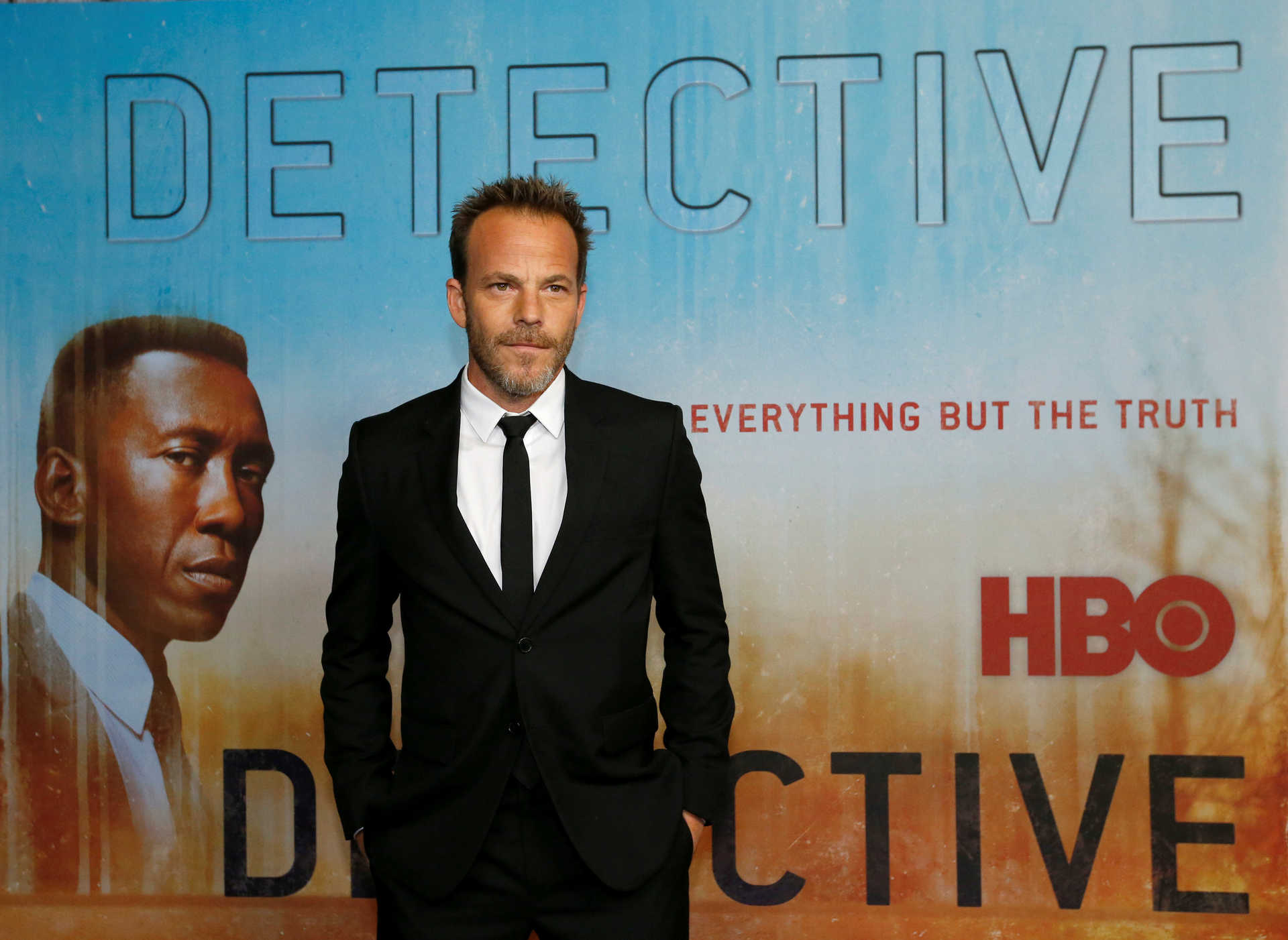 Cast member Dorff poses at the premiere for season 3 of the television series “True Detective” in Los Angeles