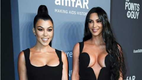 Kourtney e Kim Kardashian gala amfAR