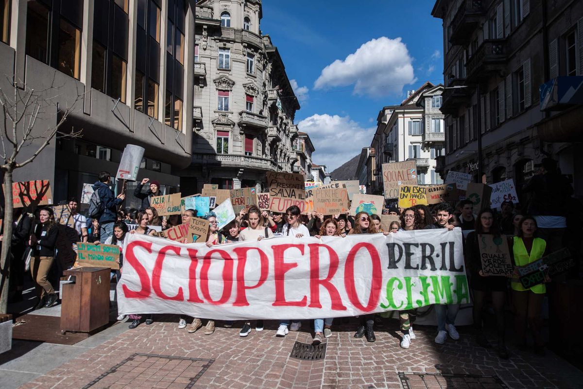 Students strike for climate change in Bellinzona