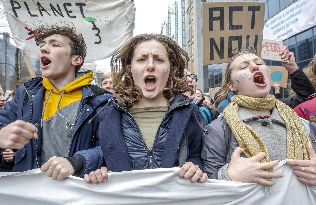 Students strike for climate change in Brussels
