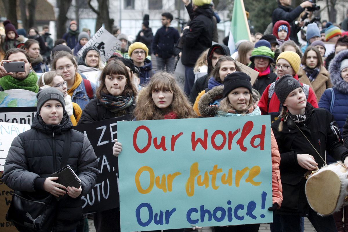 ‘Climate strike’ protest in Riga