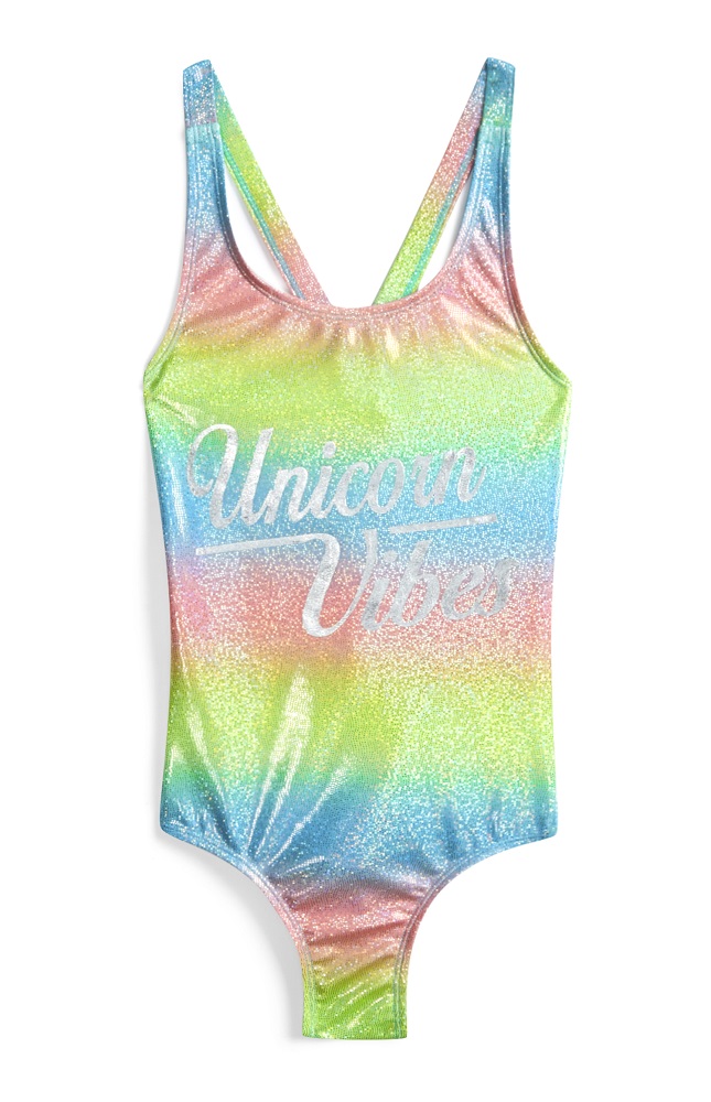 KIMBALL-0957503-7G OMBRE UNICORN SWIMSUIT, GRADE MISSING, WK MISSING, $ 9