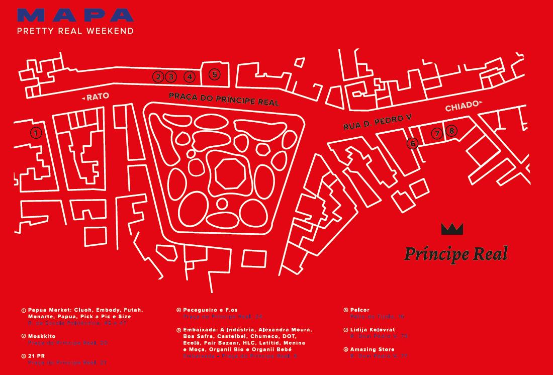 Mapa do evento Pretty real, que se realiza de 11 a 14 de abril , em Lisboa [Fotografia: Diculgação]