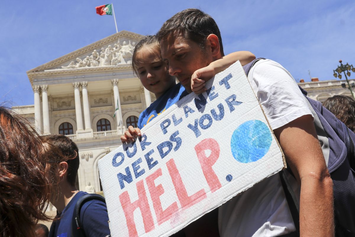 Manifestao estudantil contra as alteraes climticas