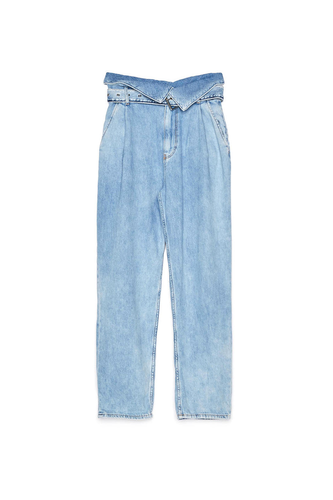 Jeans-Mom-Fit-com-cinto,-Bershka,-€35.99