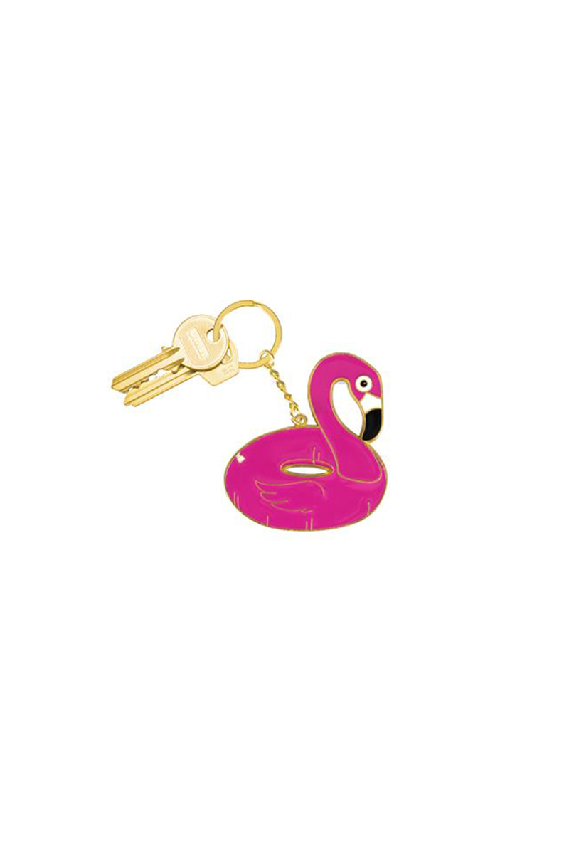 Porta-chaves-oversized—Bóia-Flamingo,-Fnac,-antes-€8.50-agora-€3.18