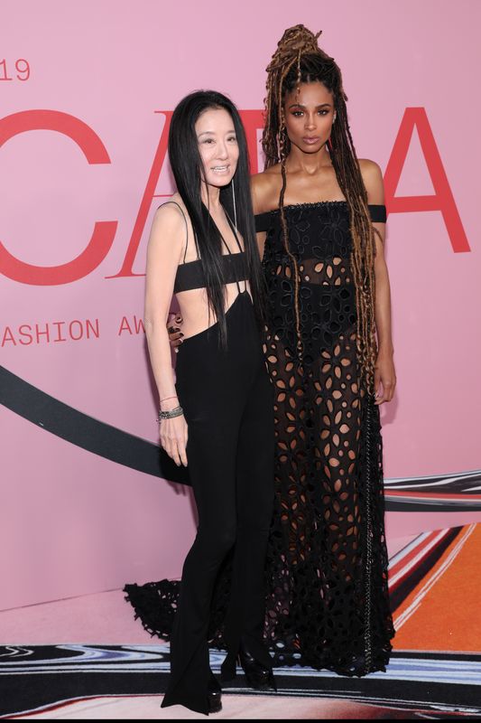 Designer Vera Wang and singer Ciara arrive for the 2019 CFDA Awards at The Brooklyn Museum in New York