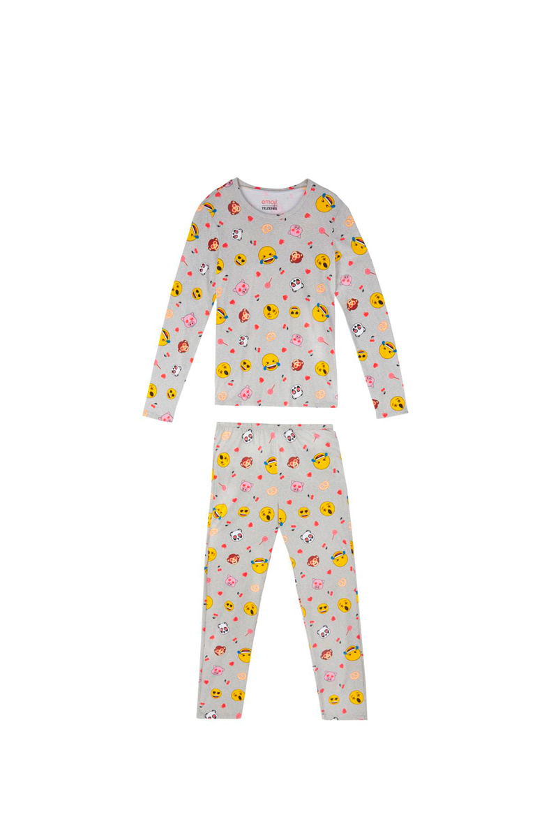 Pijama-Emoji-All-Over-Comprido,-Tezenis,-Ôé¼22.99