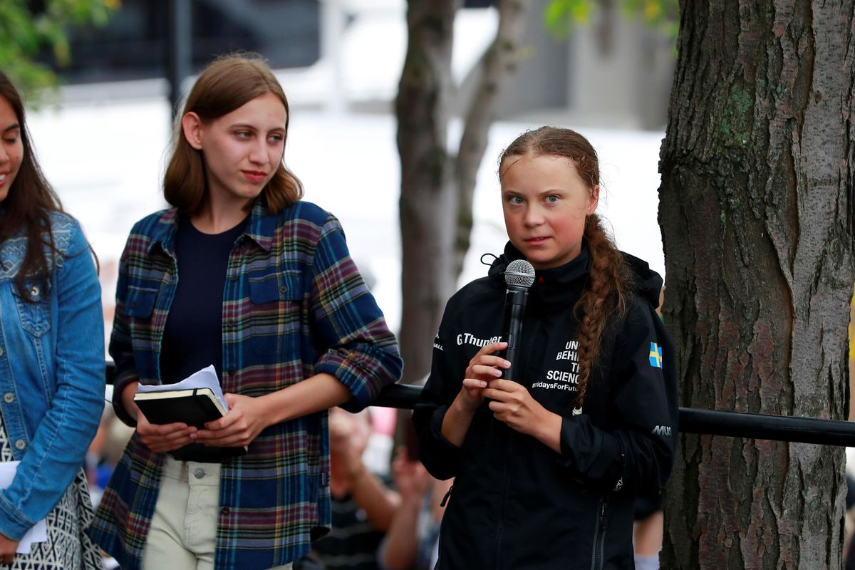 Swedish 16-year-old activist Greta Thunberg completes her trans-Atlantic crossing in order to attend a United Nations summit on climate change in New York
