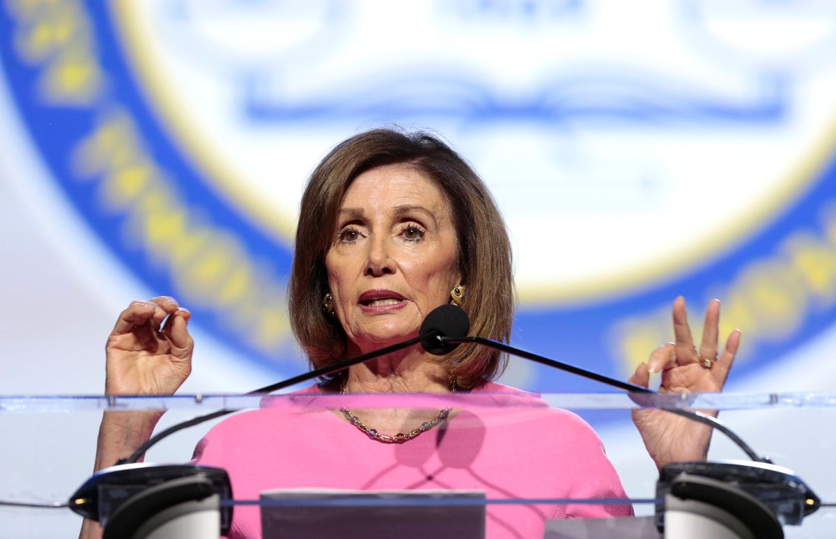 U.S House of Representatives Speaker Nancy Pelosi delivers remarks at the opening plenary session of the National Association of the Advancement for Colored People’s annual convention in Detroit