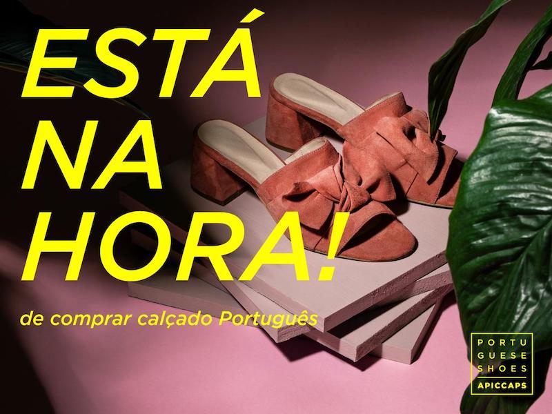 Uma das imagens da campanha que quer levar portugueses a comprar calçado nacional [Fotografia: DR]