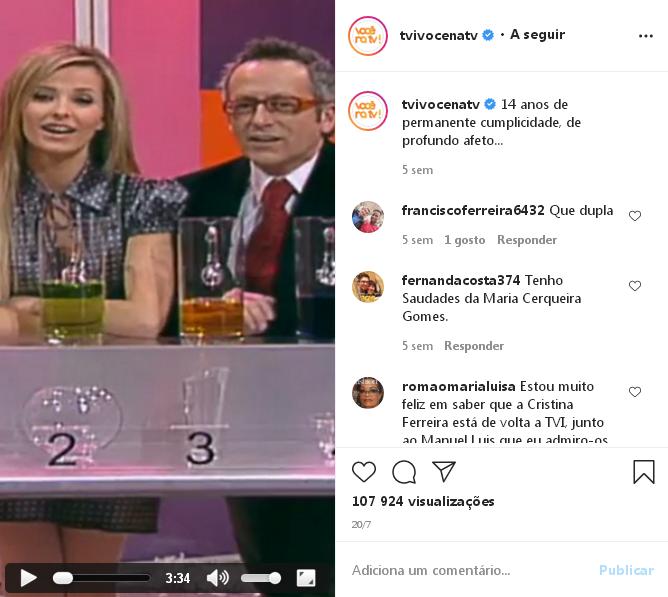cristina Goucha Você na TV TVI