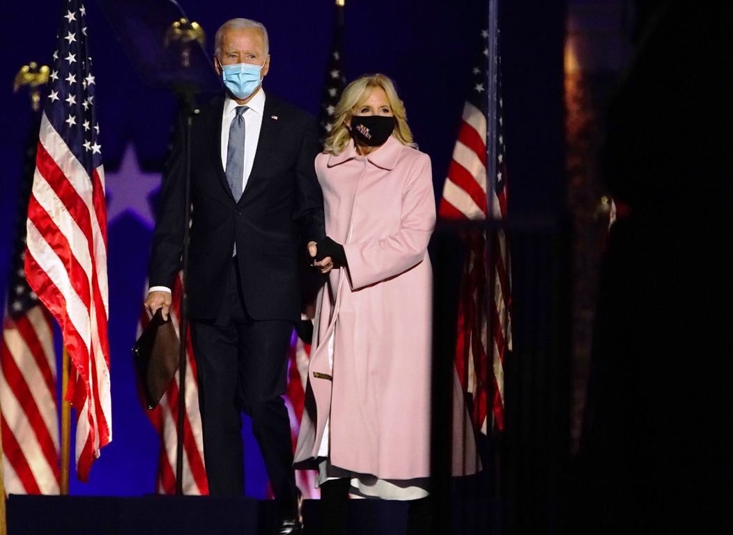Joe e Jill Biden [Fotografia: EPA]